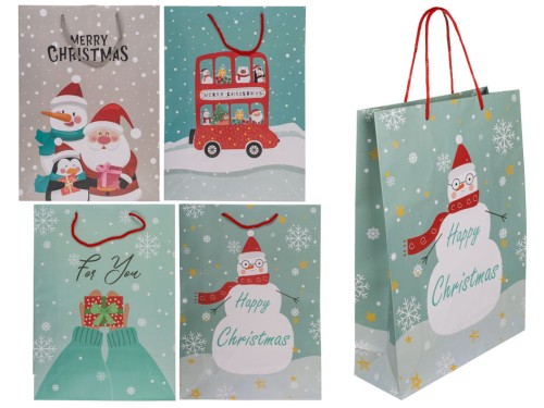 Torba Upominkowa Winter Wonderland na prezenty Świąteczna Boże Narodzenie .jpg
