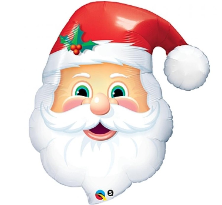 Balon foliowy 32" QL SHP Głowa Świętego Mikołaja 82cm Świąteczny