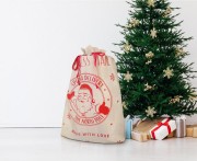 Worek świąteczny z juty Mikołaj rozm. 70x100 cm na prezenty