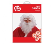 Peruka dla dorosłych Mikołaj z brodą i brwiami, rozm. uniwersalny