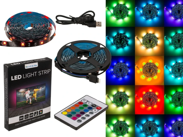 Taśma LED Zmienia Kolory 5 m Niezwykła Gra Świateł pilot 2.jpg
