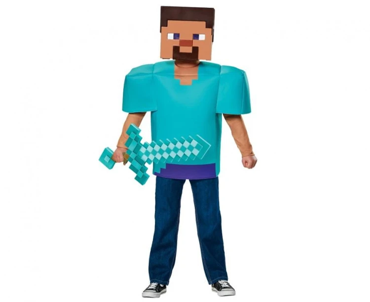 Miecz plastikowy Minecraft licencja Turkusowy 51cm