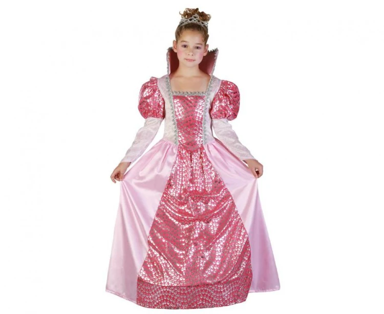 Zestaw dla dzieci Różowa Królowa Przebranie Strój Kostium rozm. 120/130 cm