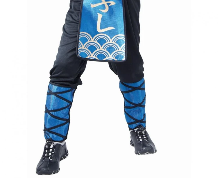 Zestaw dla dzieci Niebieski Ninja Przebranie Strój Kostium rozm. 110/120 cm