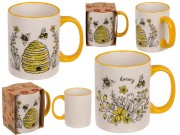 Kubek Ceramiczny Pszczółki z Ulem i kwiatkami Słodki prezent 250ml  (1).jpg