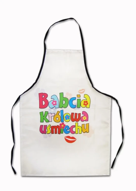 Fartuch Babcia Królowa Uśmiechu fartuszek kuchenny Prezent Dla Babci .jpg