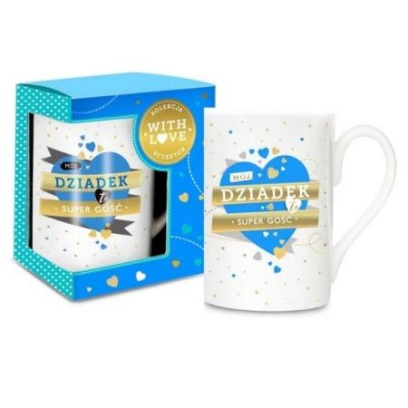Kubek Mój Dziadek to Super Gość Wyjątkowy Prezent Dla Każdego Dziadka 300ml .jpg