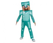 Strój Przebranie Kostium Steve Diamond Minecraft licencja rozm.S (4-6 lat)