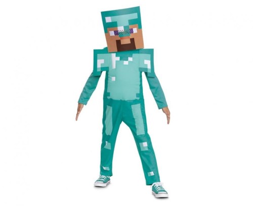 Strój Przebranie Kostium Steve Diamond Minecraft licencja rozm. M (7-8 lat)