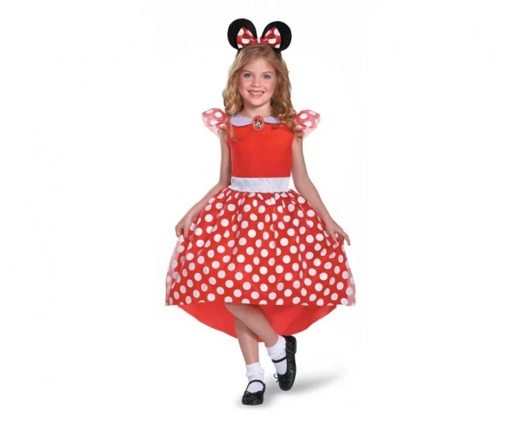 Strój Przebranie Kostium Red Minnie Classic Minnie Mouse rozm. M (7-8 lat)
