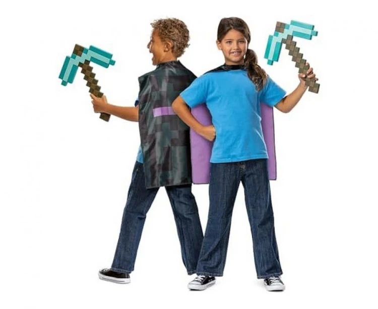 Zestaw Minecraft Przebranie Strój Kostium kilof, peleryna rozm. uniwersalny