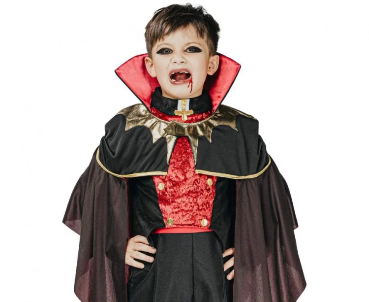 Zestaw dla dzieci Gotycki Wampir Przebranie Strój Kostium rozm. 120/130 cm