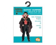 Zestaw dla dzieci Gotycki Wampir Przebranie Strój Kostium rozm. 120/130 cm