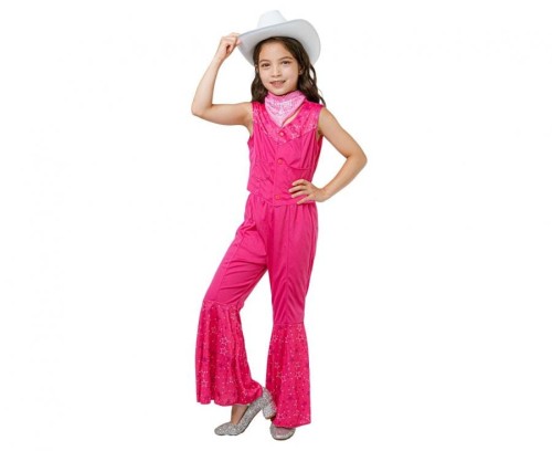 Zestaw dla dzieci Różowa Kowbojka Przebranie Strój Kostium rozm. 120/130 cm