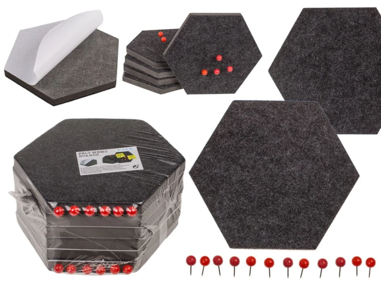 Zestaw Filcowych Tablic Memo z pinezkami Praktyczne i Stylowe przyklejane .jpg