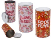 Metalowa Skarbonka Fas Food lub Lody Słodycze z napisami kolorowa mix  (1).jpg