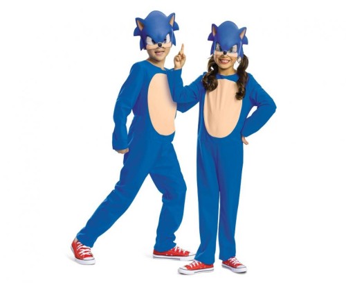 Strój Sonic Basic Przebranie Kostium Kombinezon z maską  rozm. XS (3-4 lat)