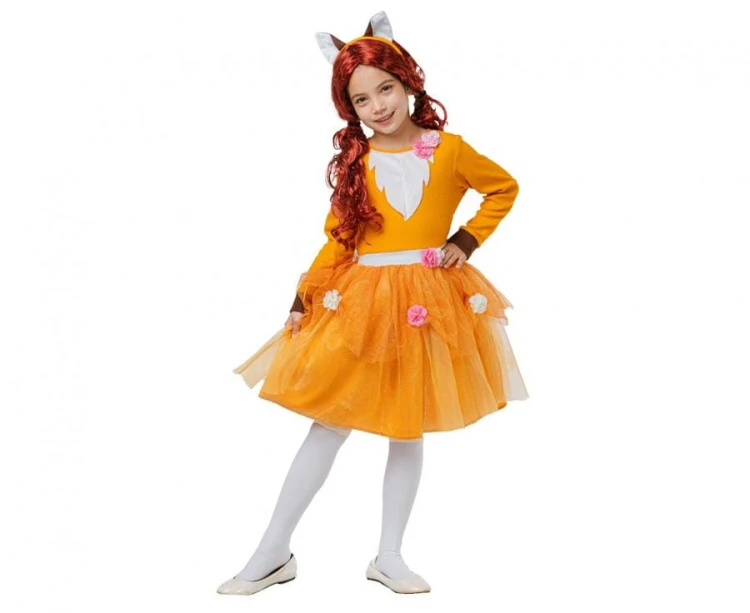 Zestaw dla dzieci Lisek sukienka Przebranie Kostium Strój rozm. 120/130 cm