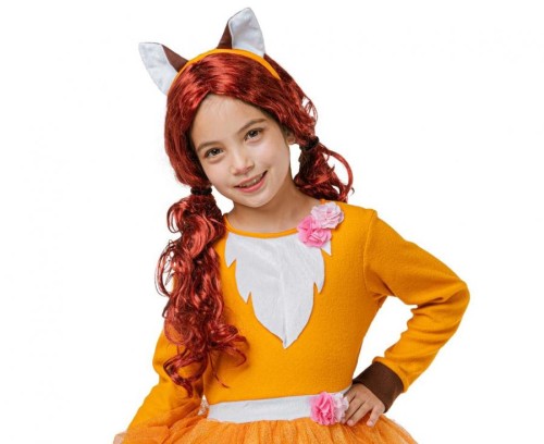 Zestaw dla dzieci Lisek sukienka Przebranie Kostium Strój rozm. 110/120 cm