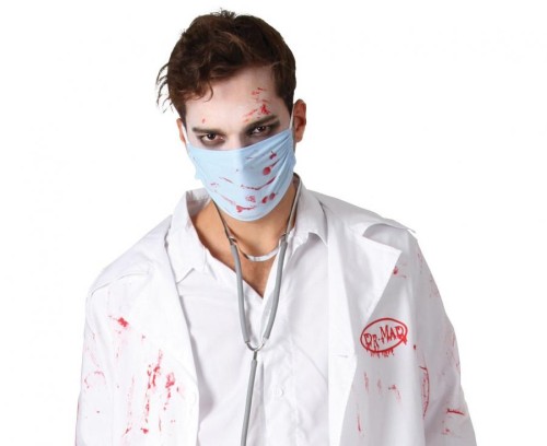 Zestaw dla dorosłych Doktor Zombie Przebranie Strój płaszcz maska rozm. 52