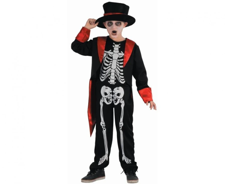 Zestaw dla dzieci Elegancki Kościotrup Przebranie Strój rozm. 130/140 cm