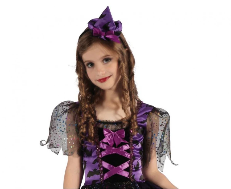 Zestaw dla dzieci Fioletowa Czarownica Przebranie Strój, rozm. 120/130 cm