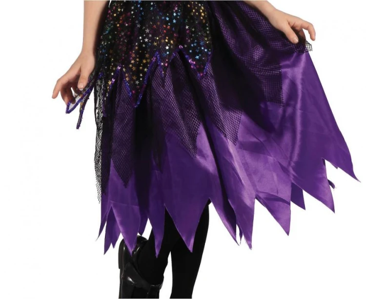 Zestaw dla dzieci Fioletowa Czarownica Przebranie Strój, rozm. 130/140 cm