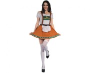 Zestaw dla dorosłych Pomarańczowa Bawarka spódnica na szelkach rozm. M