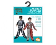 Zestaw dla dzieci Podwójny Kościotrup Przebranie Strój Kostium 130/140 cm
