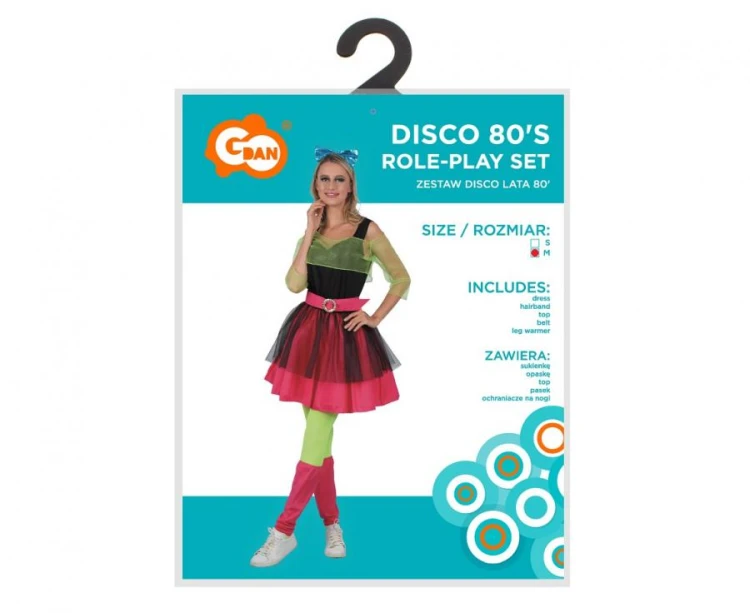 Zestaw dla dorosłych Disco lata 80' Przebranie Strój Kostium rozm. M