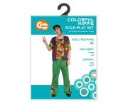 Zestaw dla dorosłych Kolorowy Hipis Przebranie Strój Kostium rozm. 56