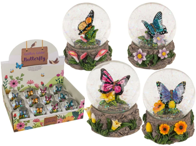 Kula Śnieżna z Brokatem Motyle Bajeczna Dekoracja do potrząsania mix  (1).jpg