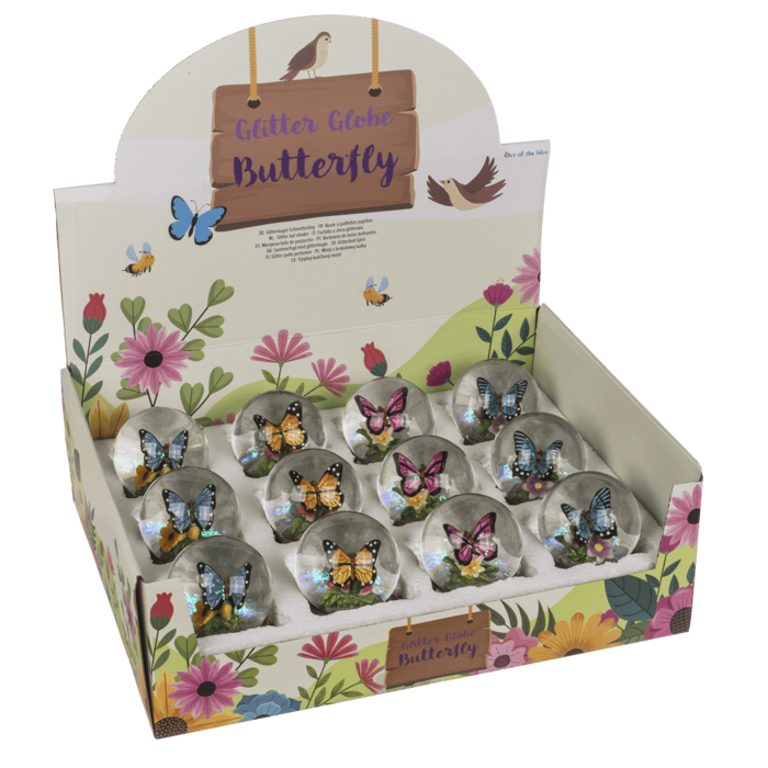 Kula Śnieżna z Brokatem Motyle Bajeczna Dekoracja do potrząsania mix  (5).png