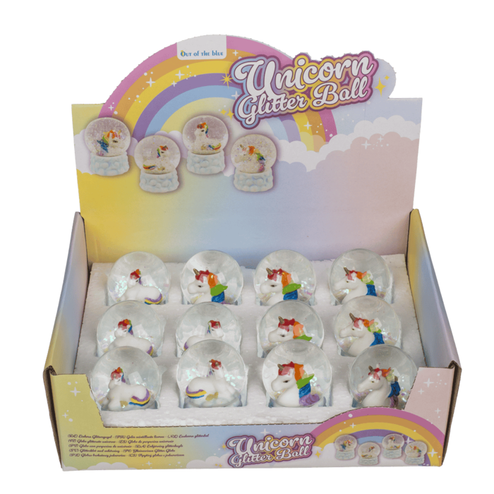 Kula Śnieżna z Brokatem Jednorożec na Chmurce Dekoracja do potrząsania mix  (4).png