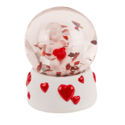 Kula Śnieżna z Brokatem Aniołek z Sercem Dekoracja do potrząsania mix  (1).png