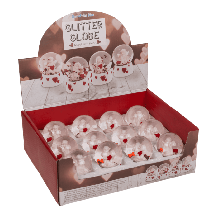 Kula Śnieżna z Brokatem Aniołek z Sercem Dekoracja do potrząsania mix  (4).png