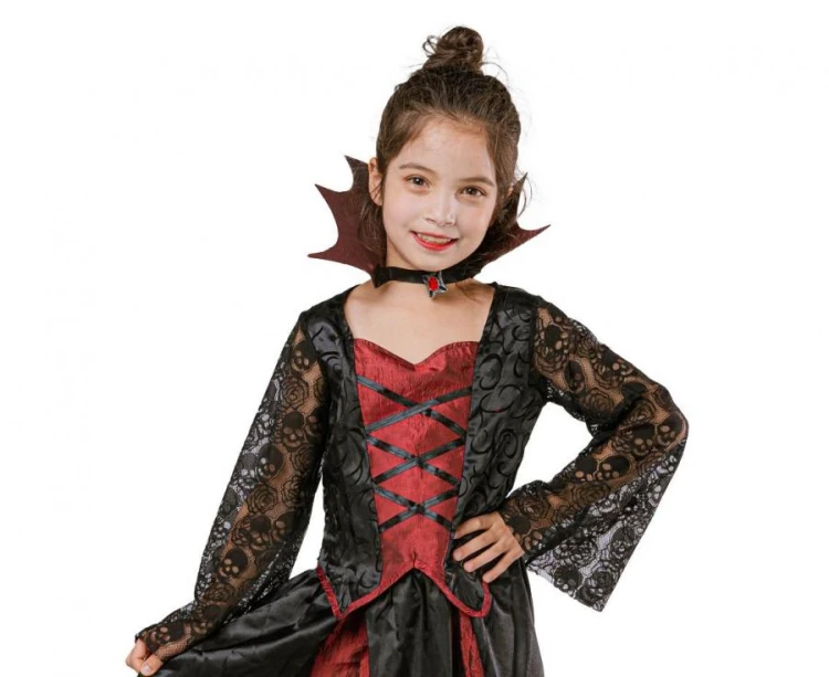 Zestaw dla dzieci Gotycka Wampirzyca Przebranie Strój rozm. 120/130 cm