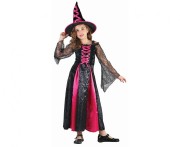 Zestaw dla dzieci Purpurowa Czarownica Przebranie Strój rozm. 120/130 cm