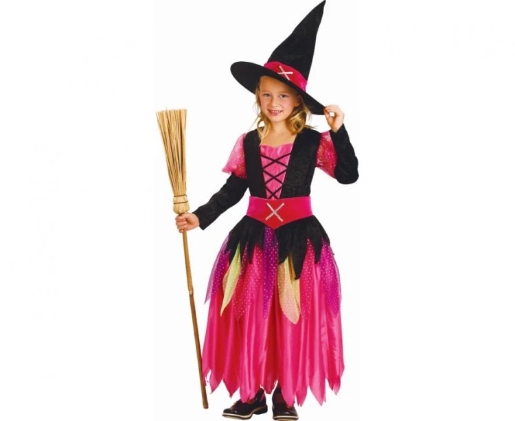 Zestaw dla dzieci Purpurowa Czarownica Przebranie Strój rozm. 130/140 cm