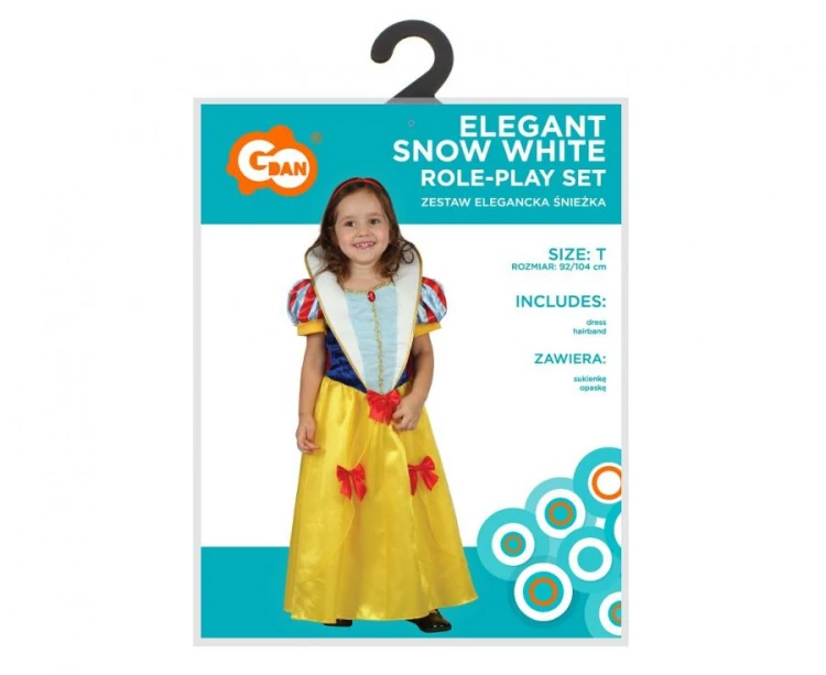 Zestaw dla dzieci Elegancka Śnieżka Przebranie Strój Kostium rozm 92/104 cm