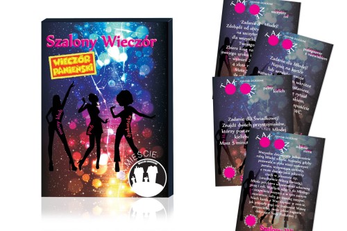 GRA SZALONY WIECZÓR PANIEŃSKI ZADANIA KARTY MIASTO 1