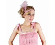 Zestaw dla dorosłych Flapper Różowa Przebranie Strój Kostium rozm. S