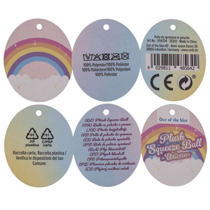 Pluszowa Piłka Antystresowa Jednorożec Magiczne Ugniatanie Gniotek mix  (8).png