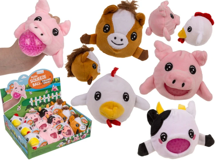 Pluszowa Piłka Antystresowa Zwierzęta z Farmy Gniotek ściskacz  (1).jpg