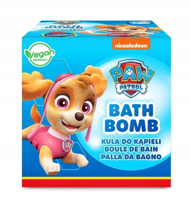 Psi Patrol Musująca Kula do Kąpieli Wanny dla dzieci Malinowa Skye .jpg