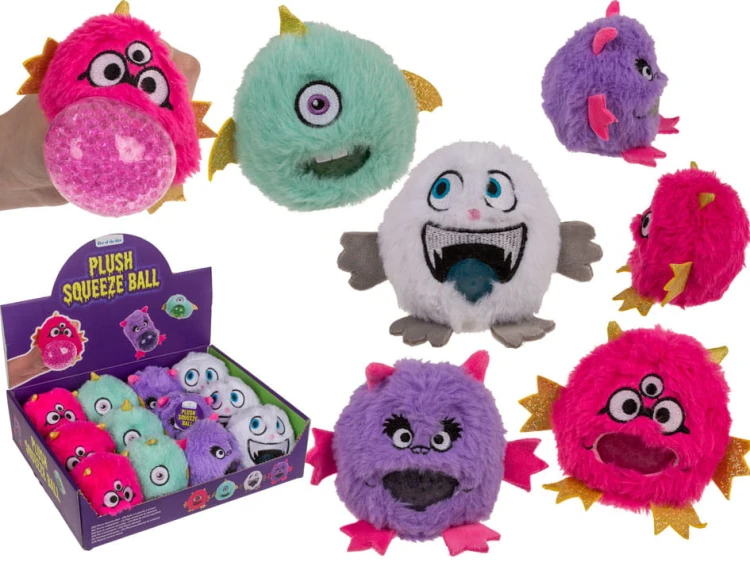 Pluszowa Piłka Antystresowa Potworki Gniotek mix wzorów  (1).jpg