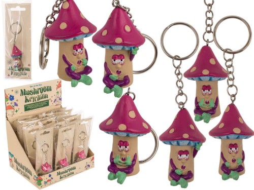 Brelok Grzybek Stylowy Dodatek do Kluczy breloczek metalowy brylok  (1).jpg