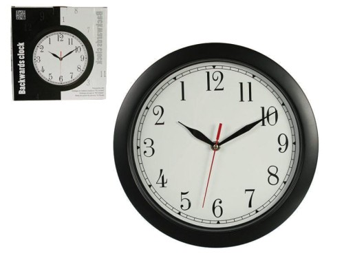 COFAJĄCY ZEGAR ANTYZEGAR WSTECZNY ODWRÓCONY W LEWO