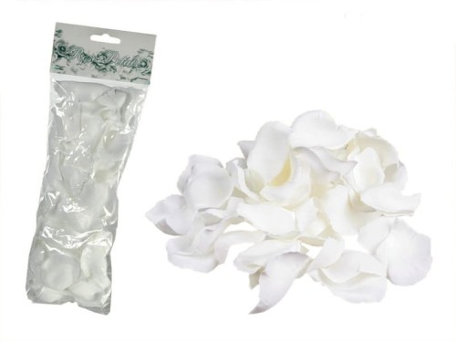 PŁATKI RÓŻY SZTUCZNE RÓŻE BIAŁE ŚLUB WESELE