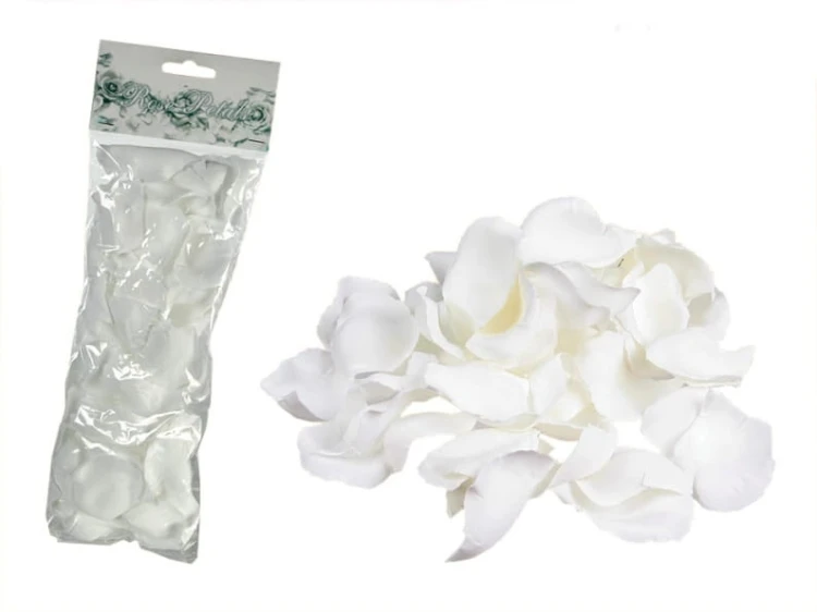 PŁATKI RÓŻY SZTUCZNE RÓŻE BIAŁE ŚLUB WESELE